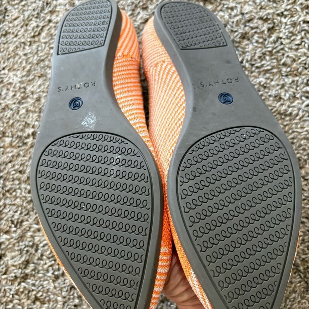 Rothy's Sherbet Orange and White (Retired) The Point Flats Recycled
Shoes - Picture 7 of 9